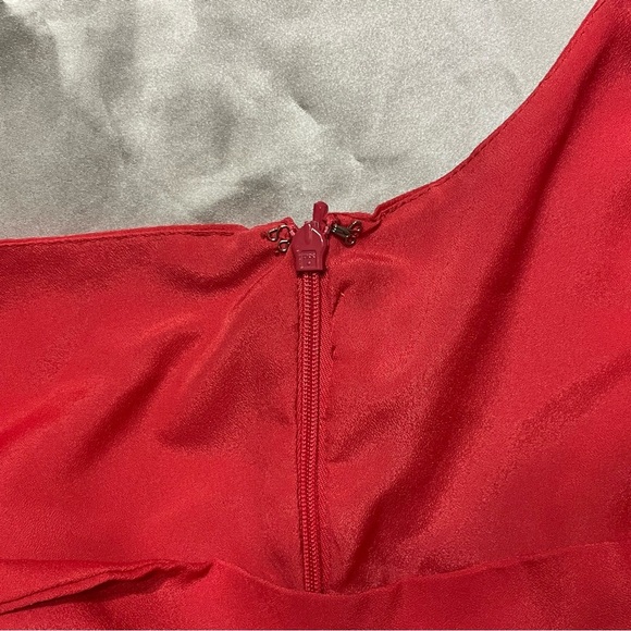 Jessica Simpson Sz 12 Coral Sundress with flowing pleated front design, lined - Picture 9 of 12